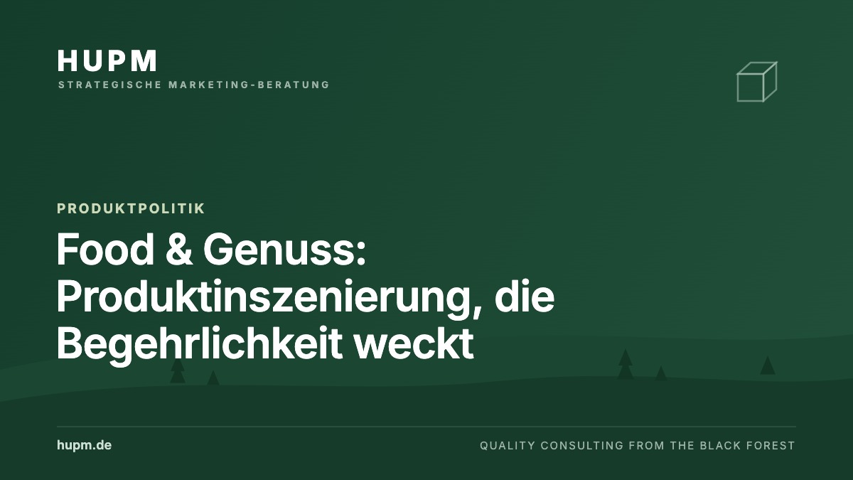 Food & Genuss: Produktinszenierung, die Begehrlichkeit weckt